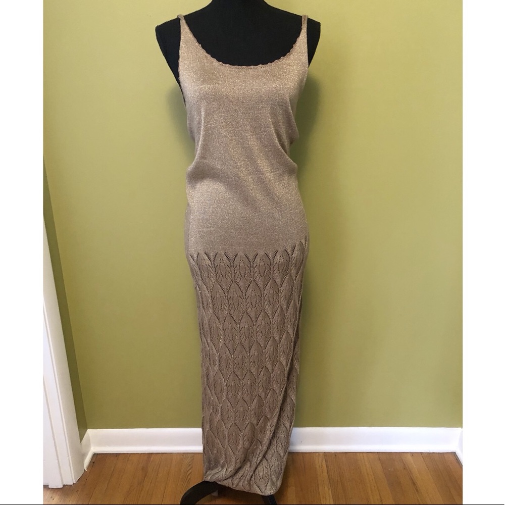 VINTAGE Metallic Knit Dress